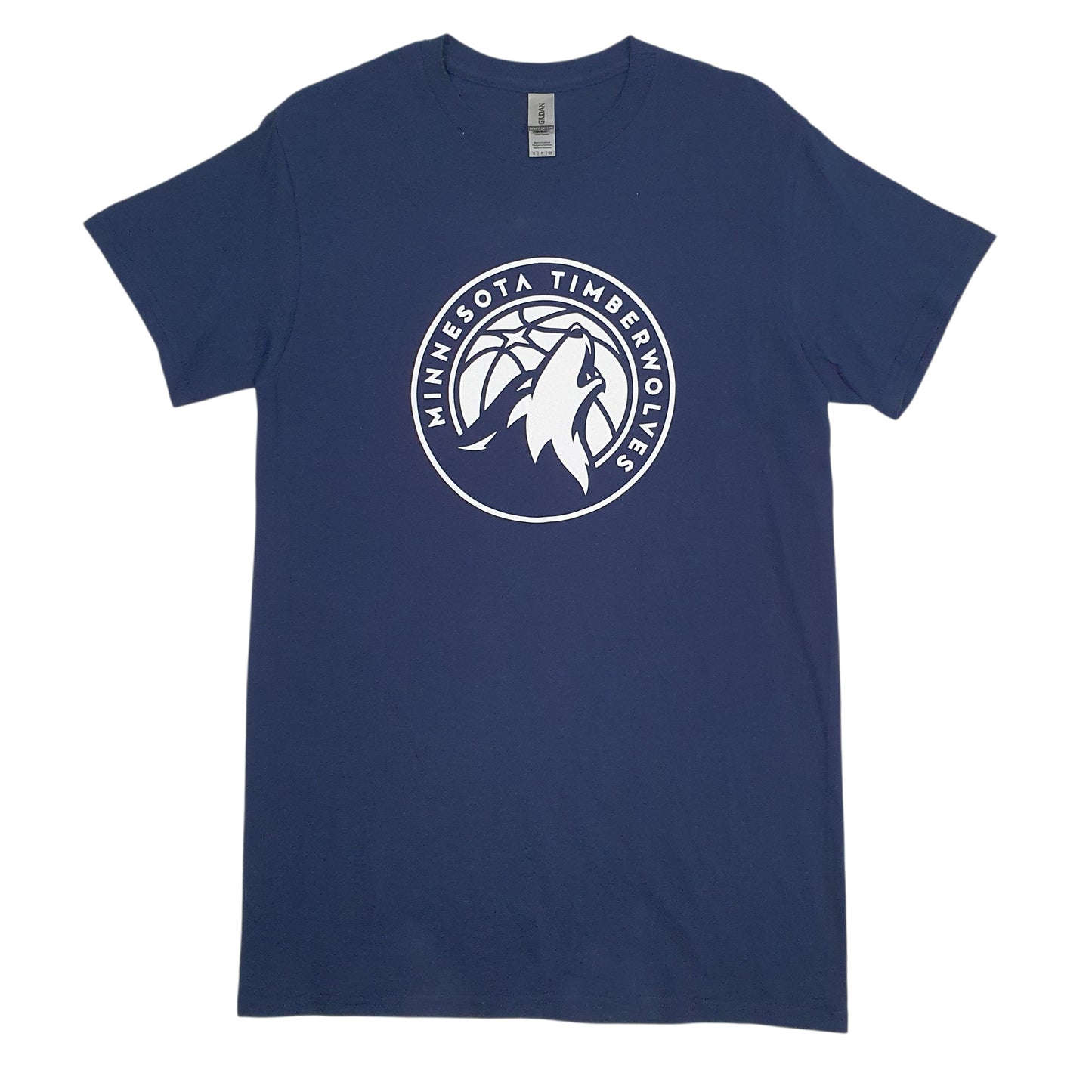 Mens Navy Gildan Minnesota Timberwolves Short Sleeve T Shirt