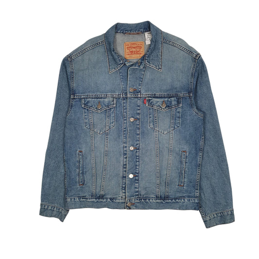 Mens Blue Levis Vintage 00s Type 3 Trucker  Coat
