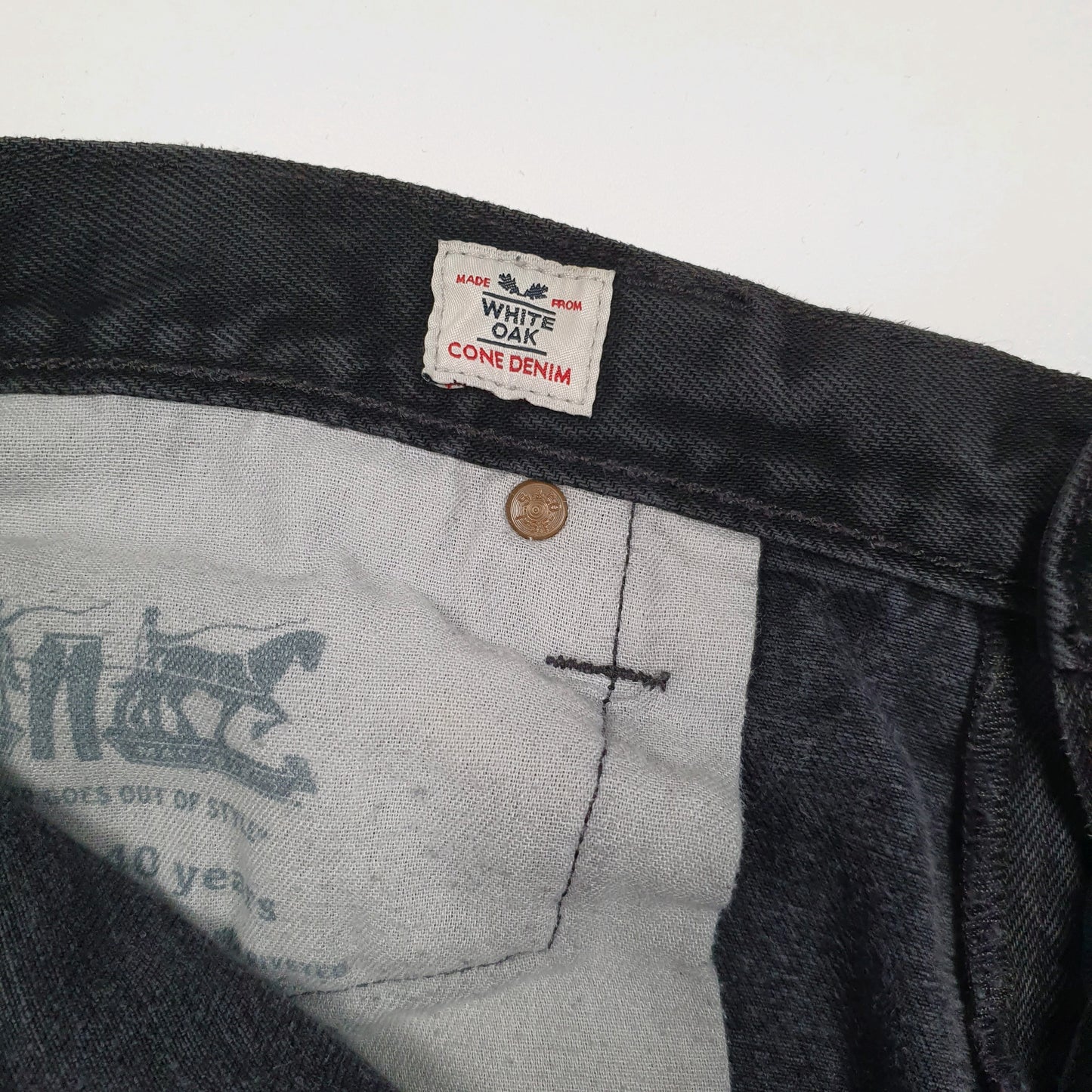 Mens Black Levis White Oak Cone Hoodie Jeans