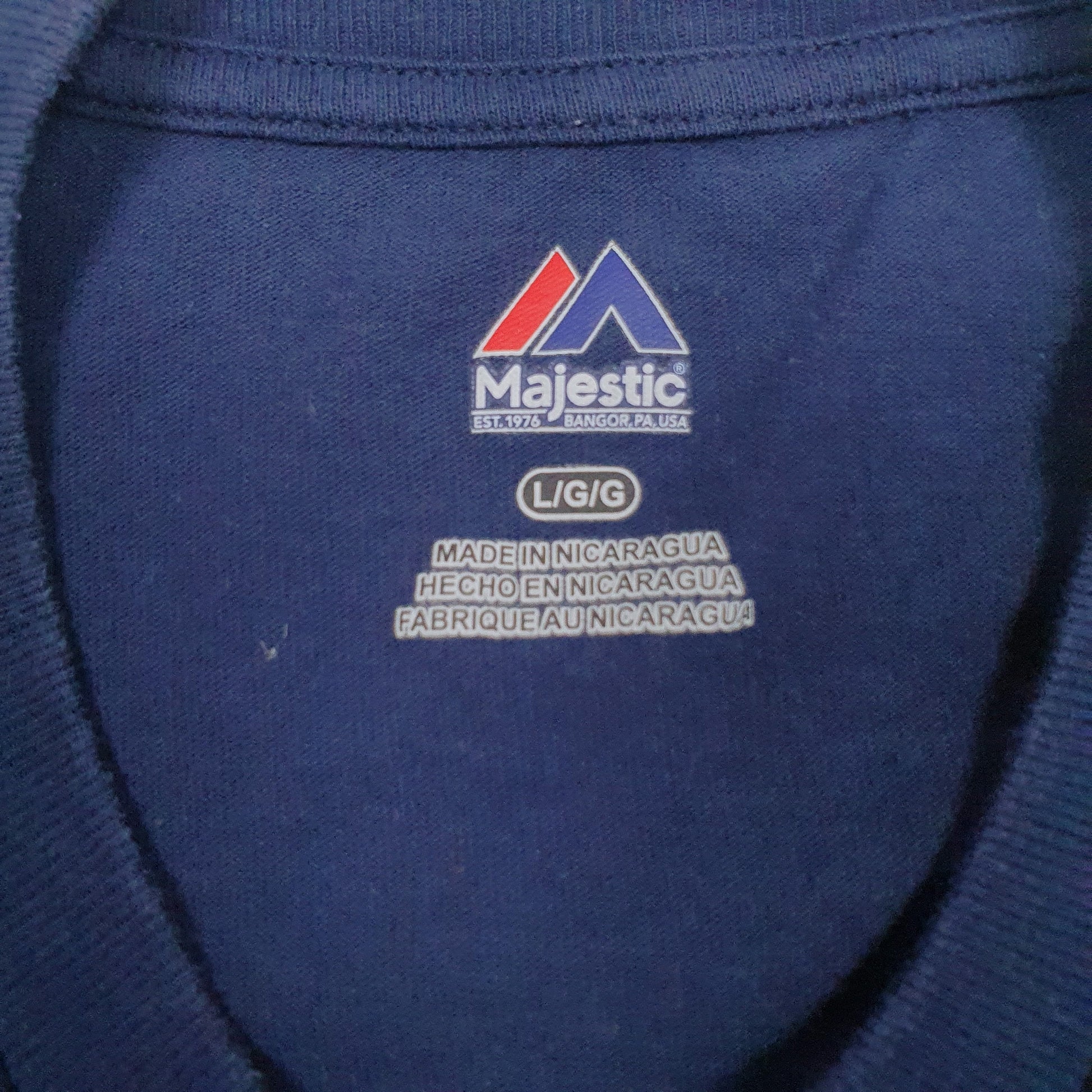 Mens Navy Majestic MLB Detroit Tigers  T Shirt