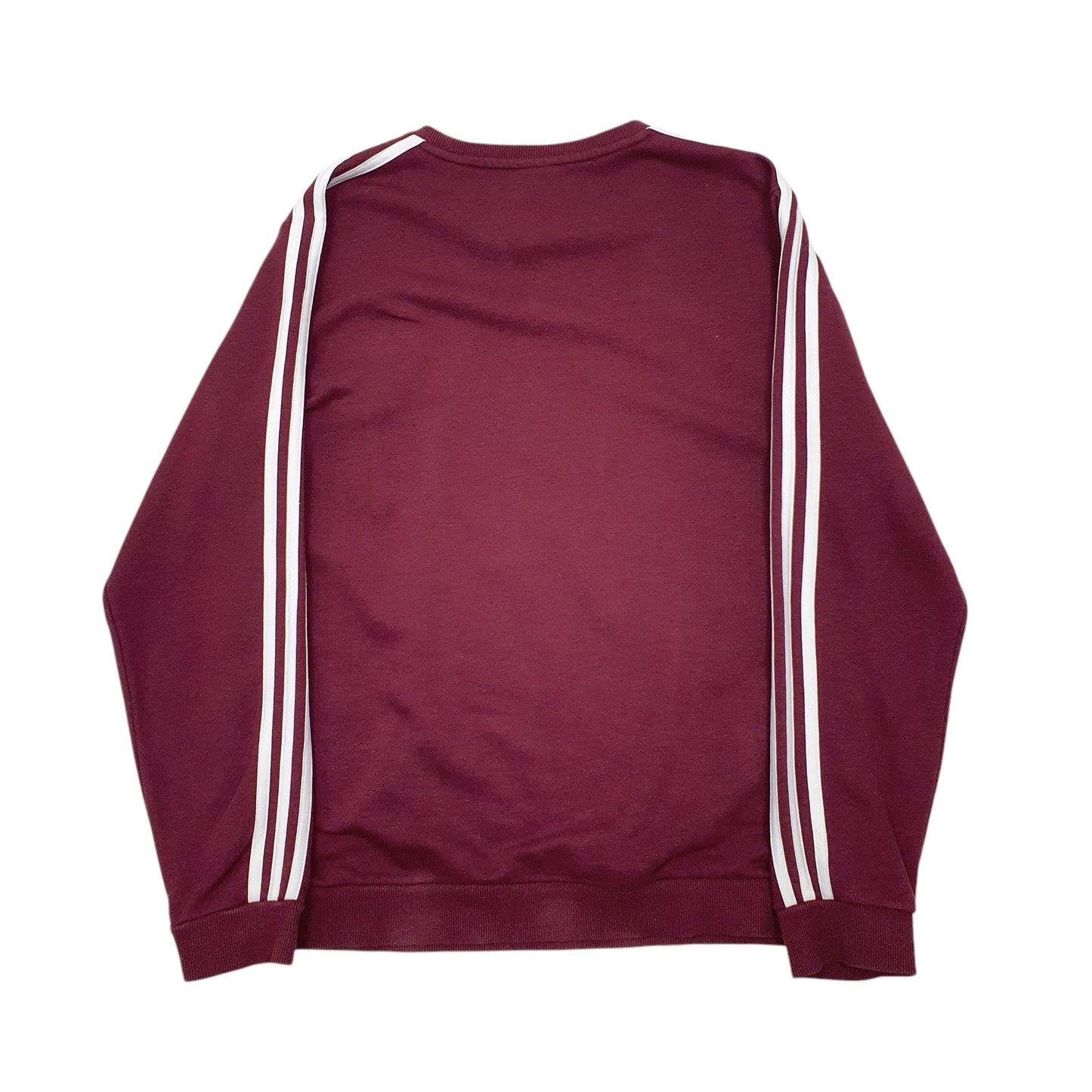 Mens Burgundy Adidas  Crewneck Jumper