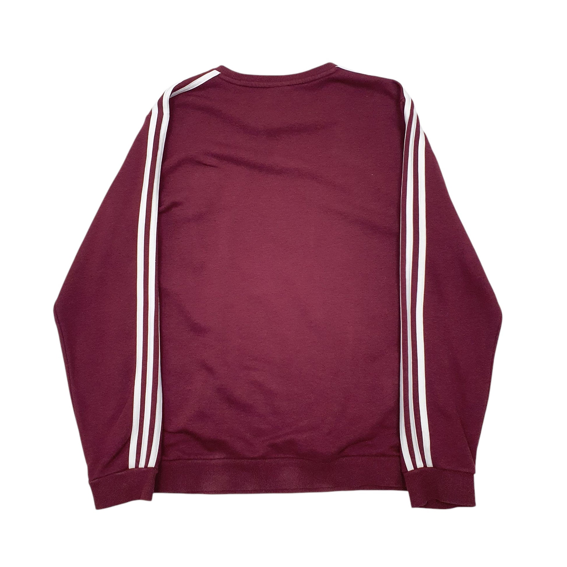 Mens Burgundy Adidas  Crewneck Jumper