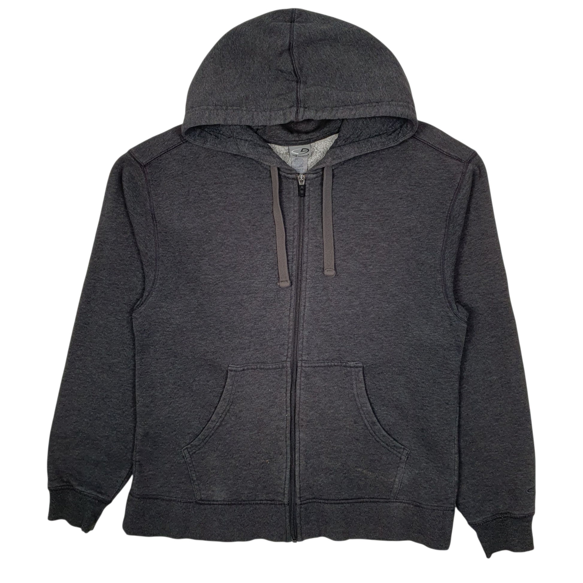 Mens Grey Champion Hoodie Full Zip Jumper