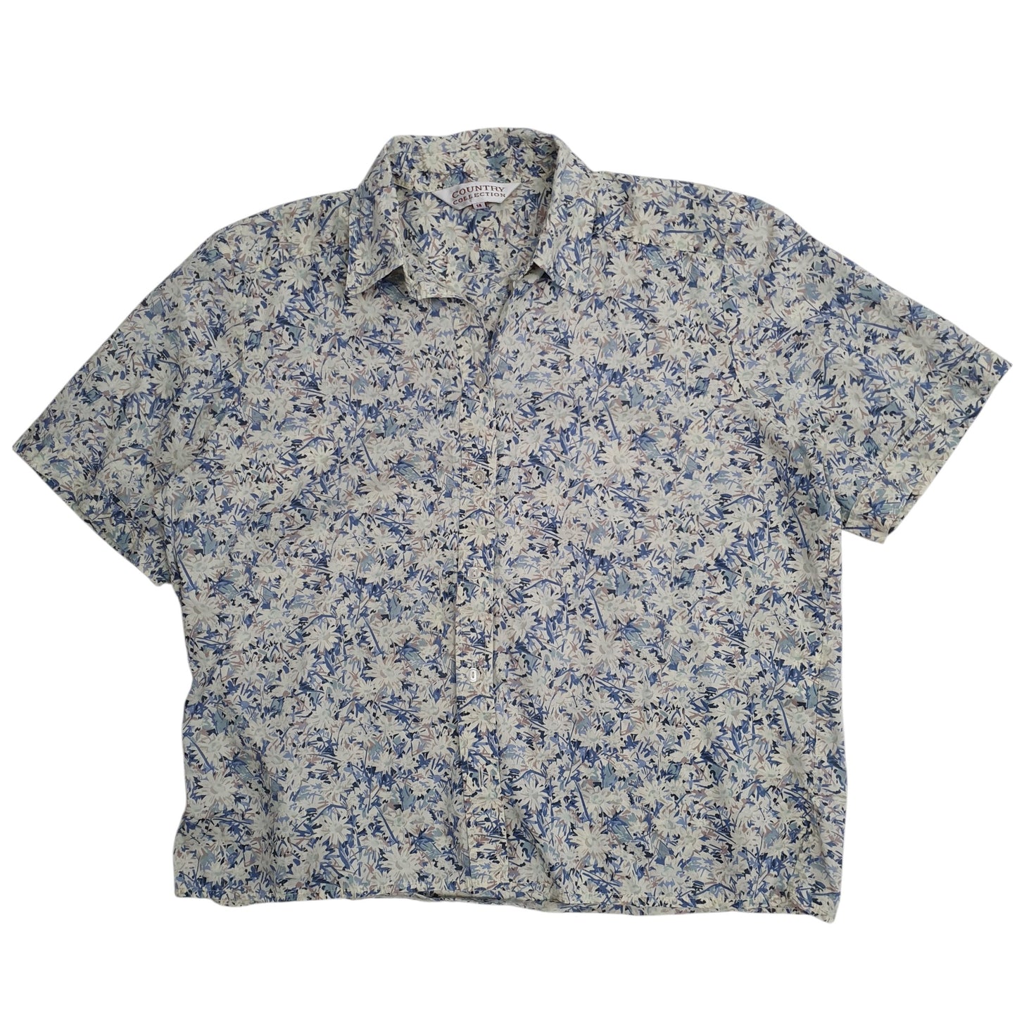 Womens Blue Country Collection  Short Sleeve Shirt