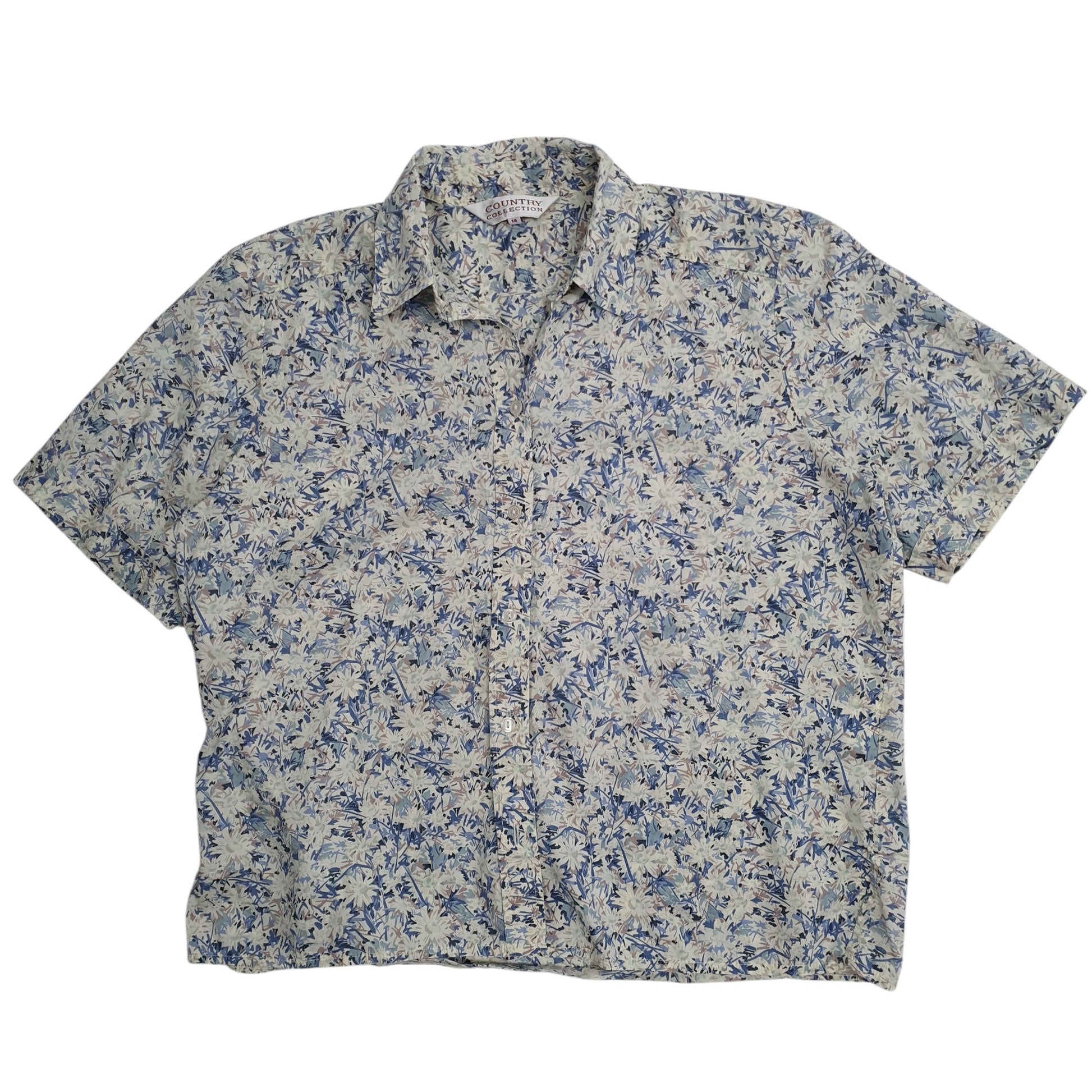 Womens Blue Country Collection  Short Sleeve Shirt