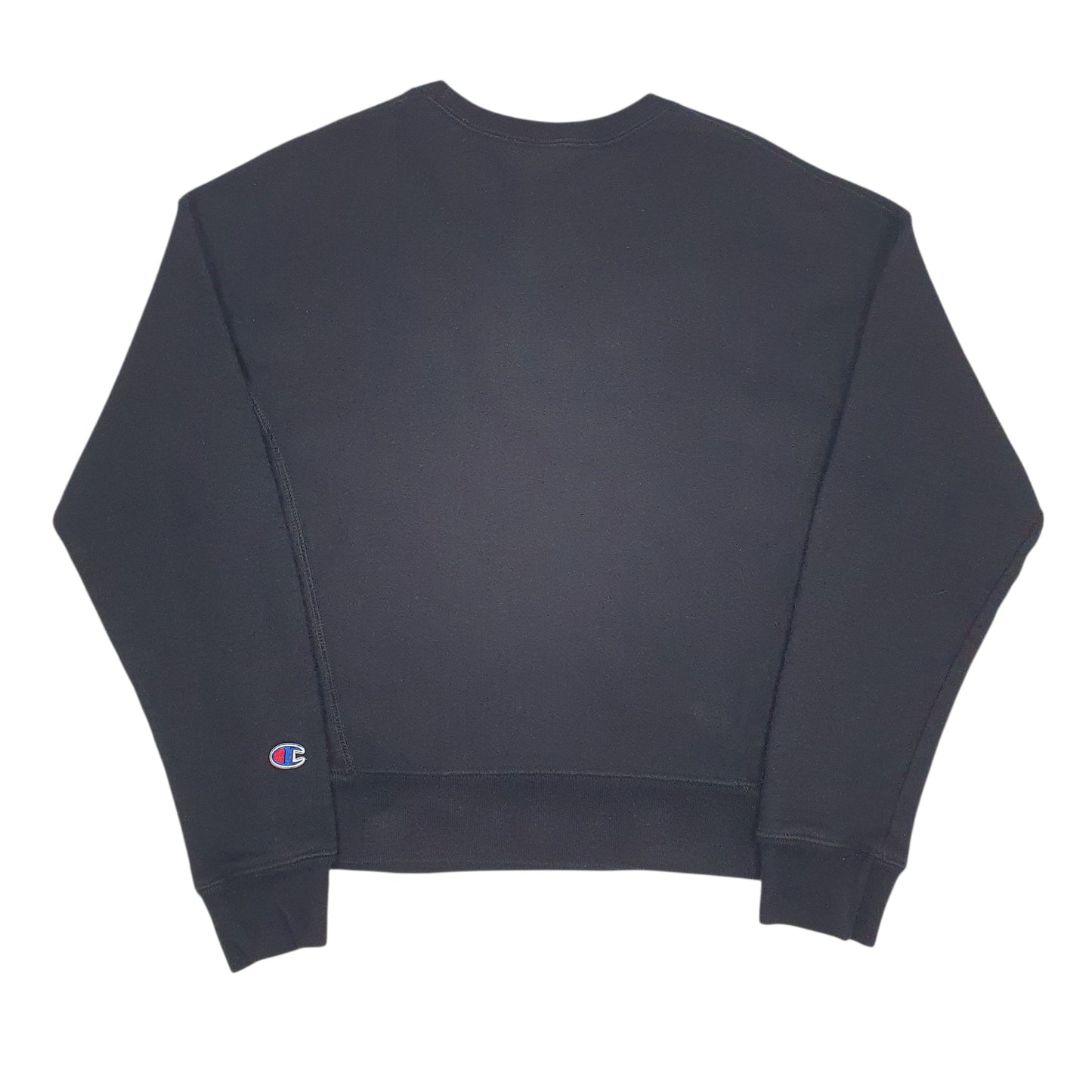 Womens Black Champion Reverse Weave Crewneck Jumper