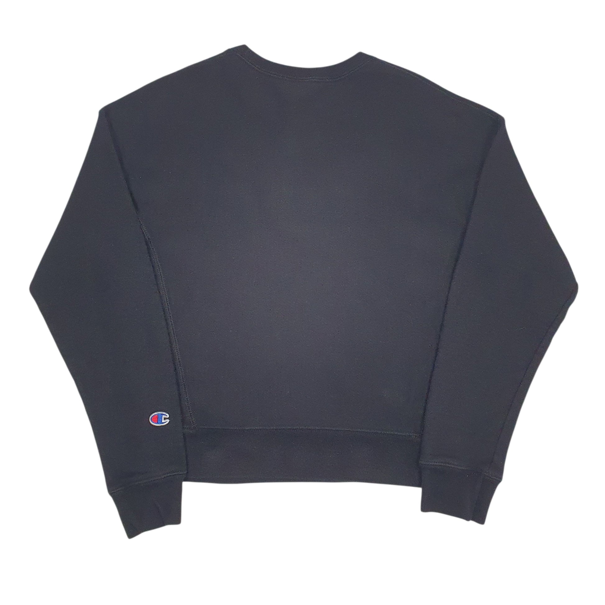 Womens Black Champion Reverse Weave Crewneck Jumper