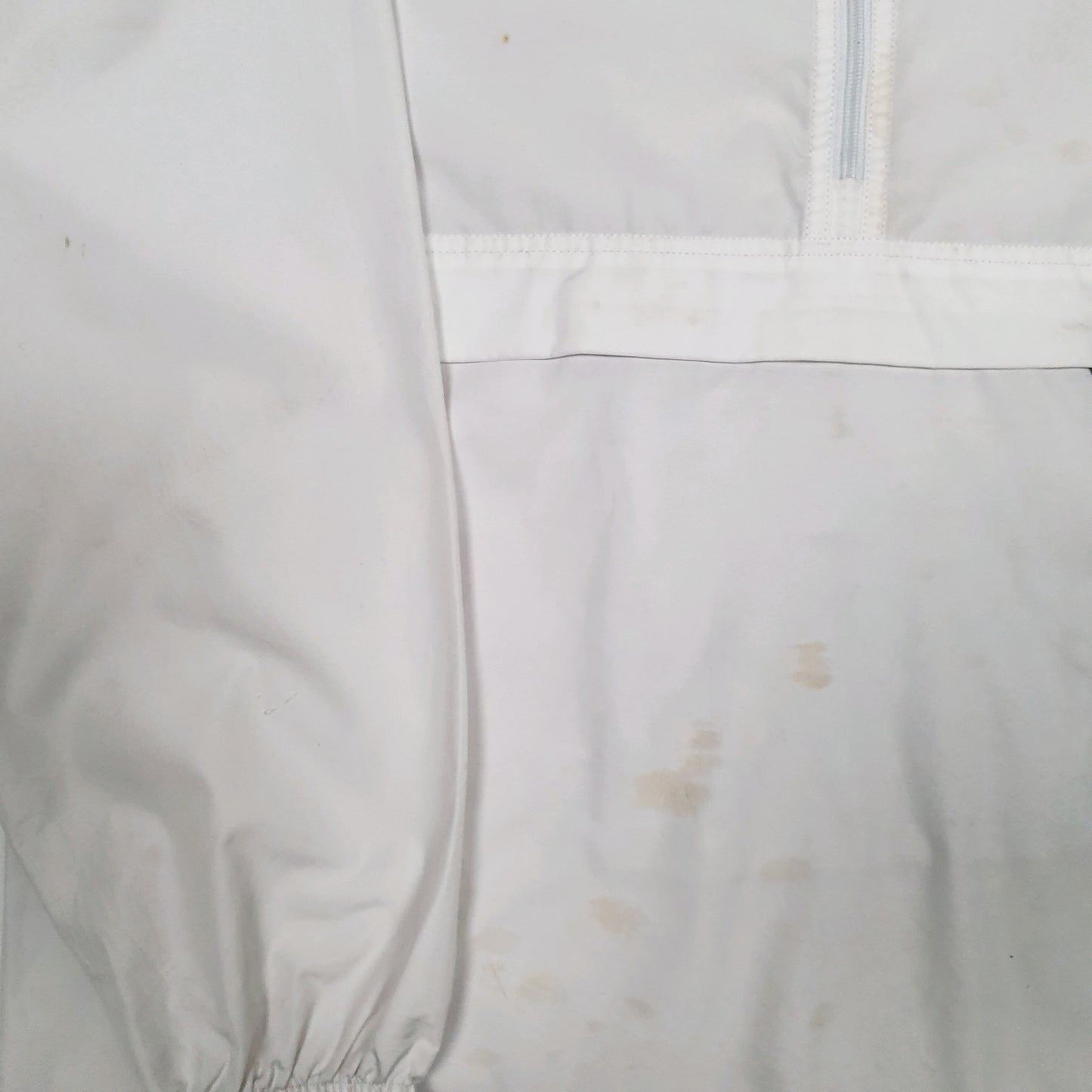 Mens White Champion Pullover Quarter Zip Coat