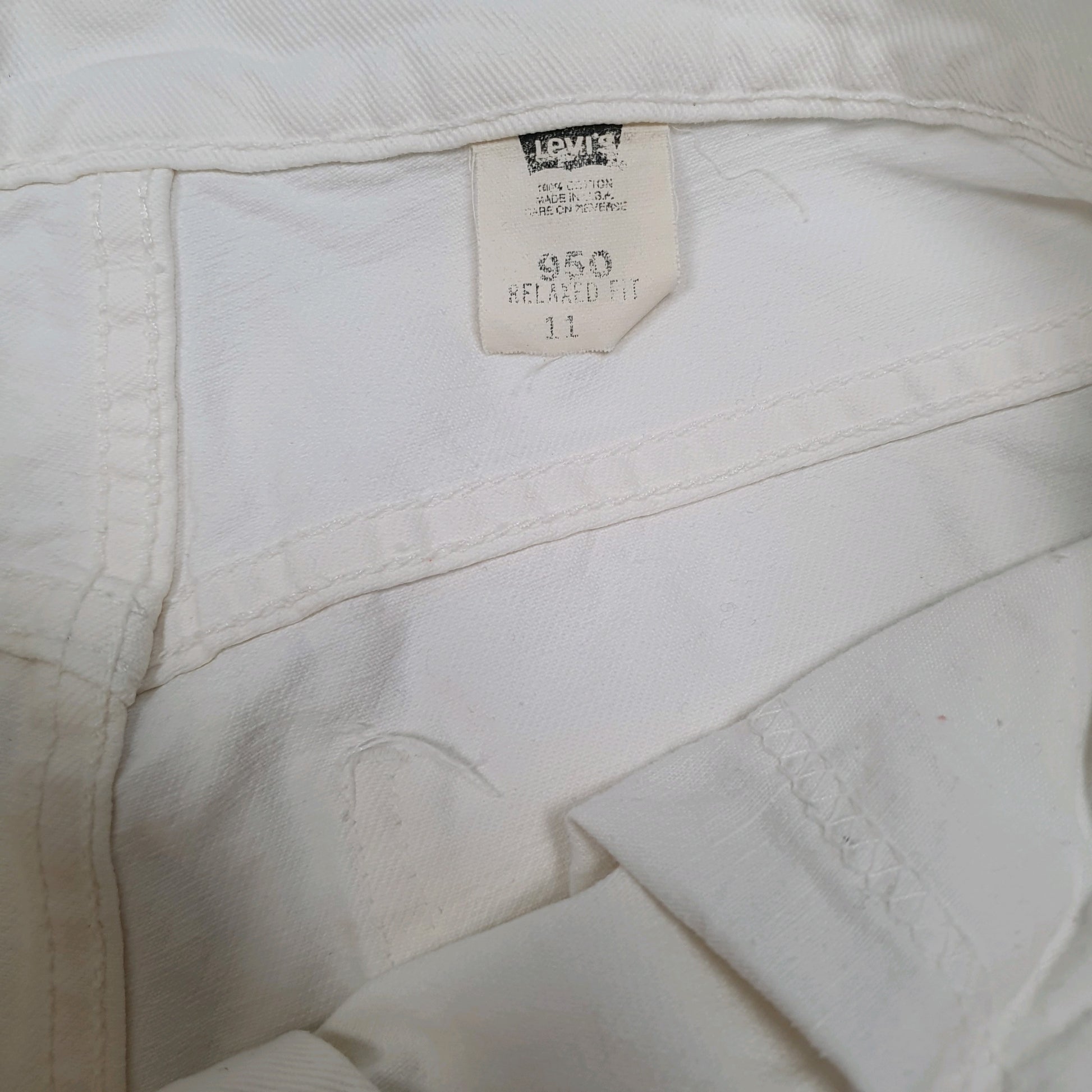 Mens White Levis 950 Orange Tab Vintage 90s Made In USA  Shorts