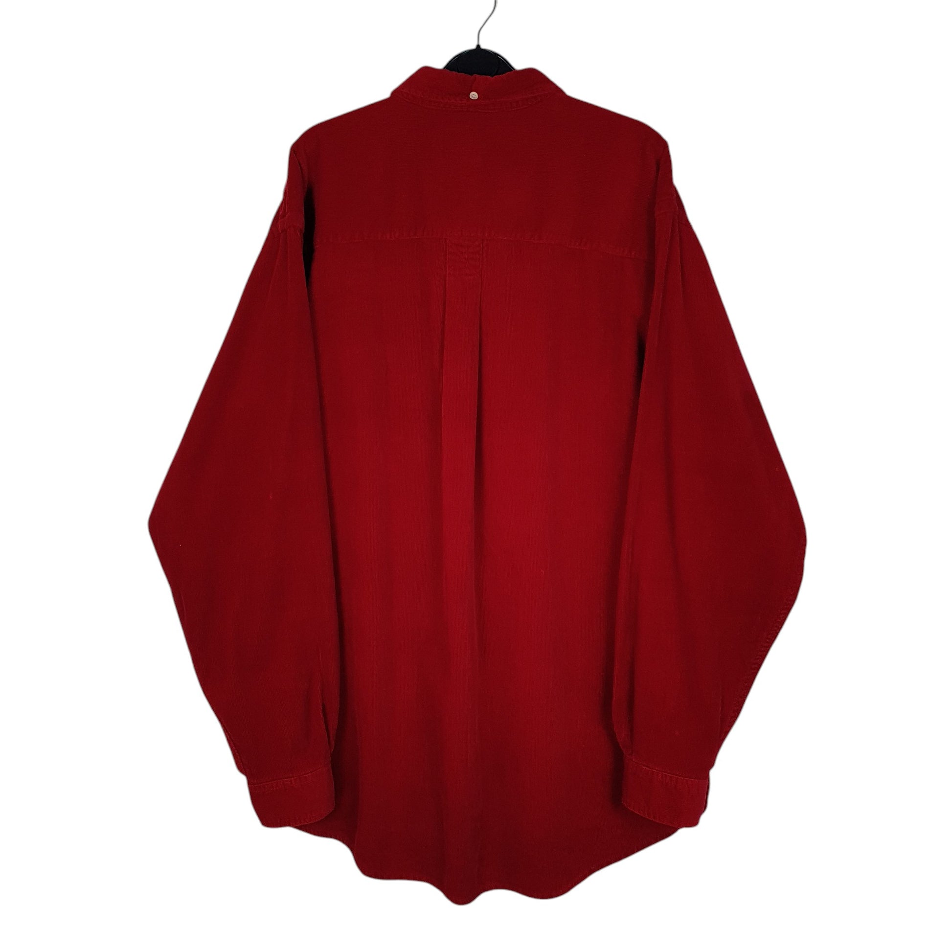 Mens Red Eddie Bauer Vintage 90s Corduroy  Shirt