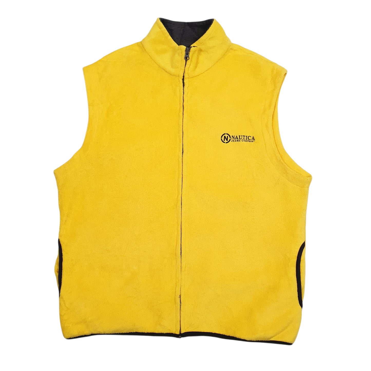 Mens Yellow Nautica  Gilet Jumper