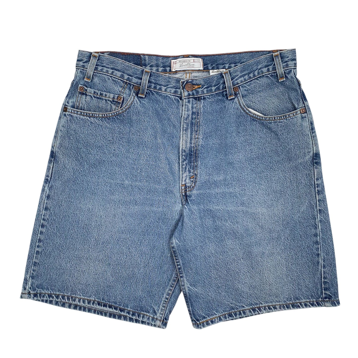 Mens Blue Levis Relaxed Fit Signature Denim Shorts