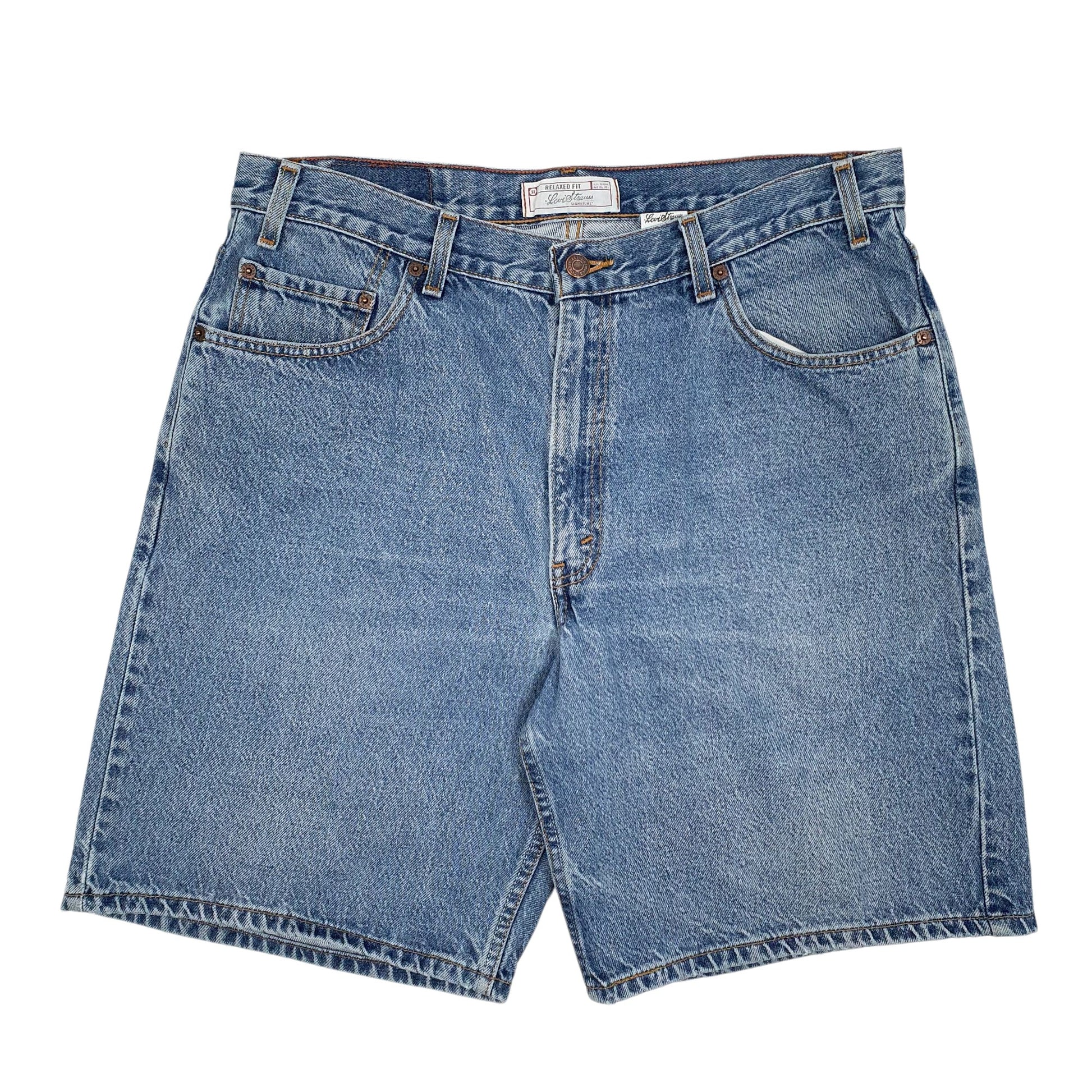 Mens Blue Levis Relaxed Fit Signature Denim Shorts