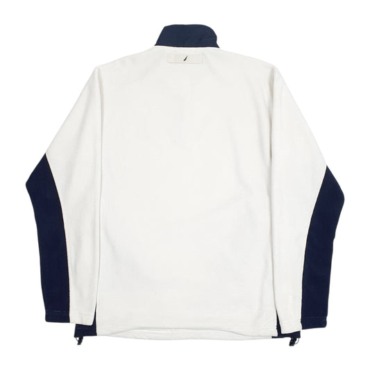Mens White Nautica  Quarter Zip Jumper