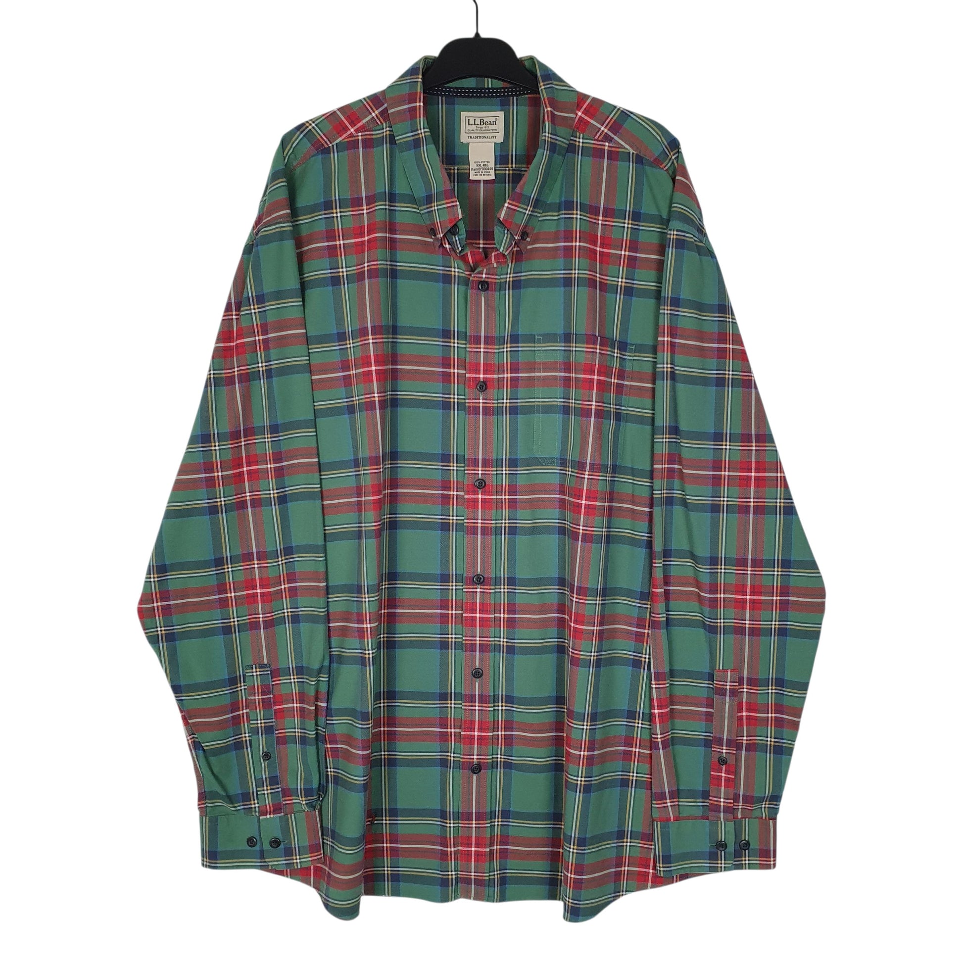 Mens Green L.L.Bean  Long Sleeve Shirt
