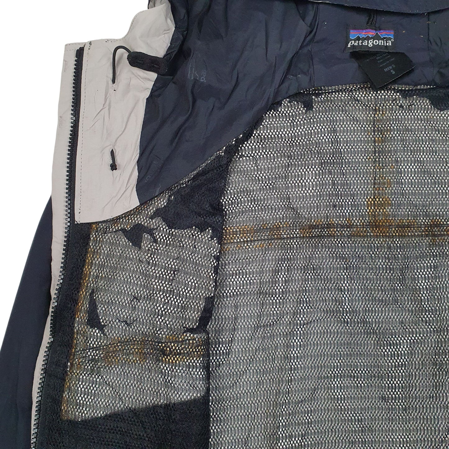 Mens Black Patagonia Storm Hooded  Coat