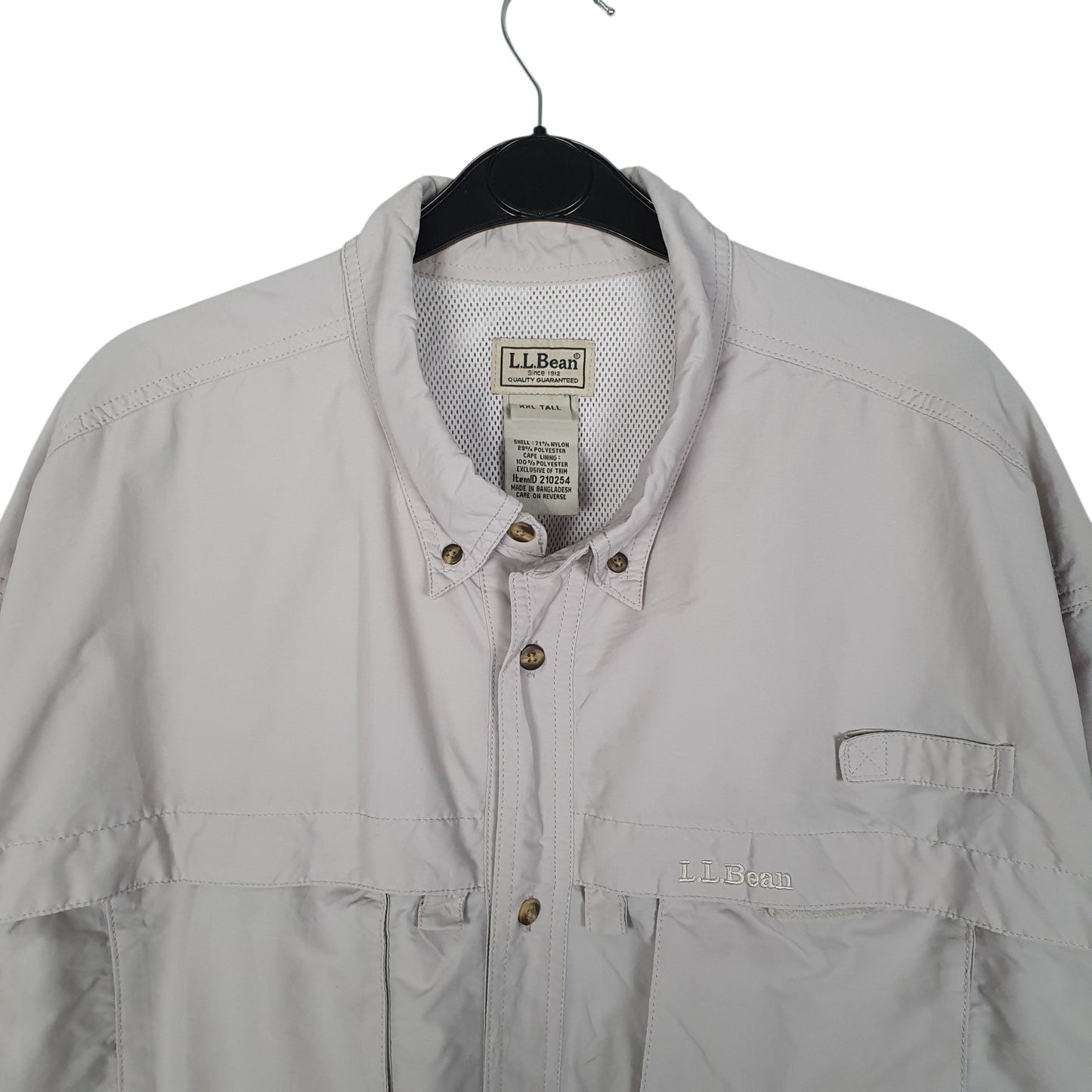 Mens Grey L.L.Bean Walking Hiking  Shirt