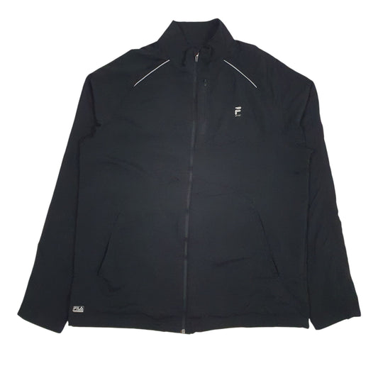 Mens Black Fila   Coat