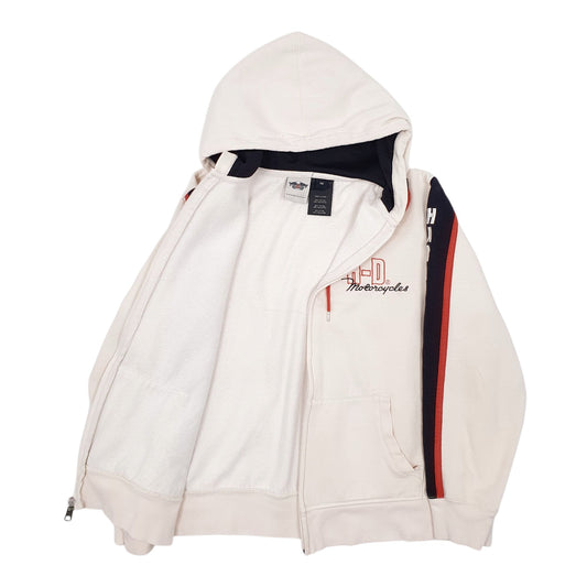 Womens Cream Harley Davidson  Full Zip Jumper