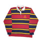 Mens Red Barbarian Rugby Queens University Long Sleeve Polo Shirt