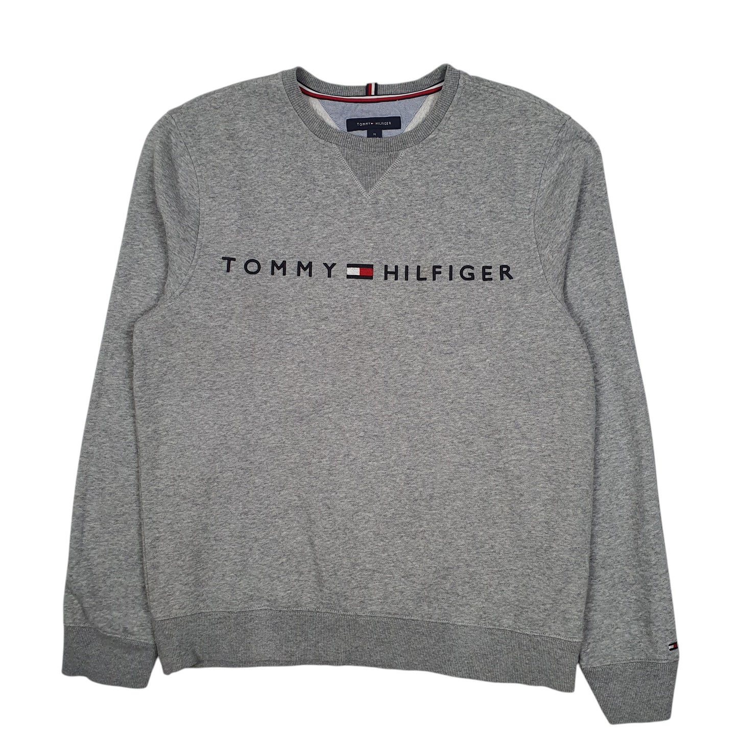 Mens Grey Tommy Hilfiger  Crewneck Jumper