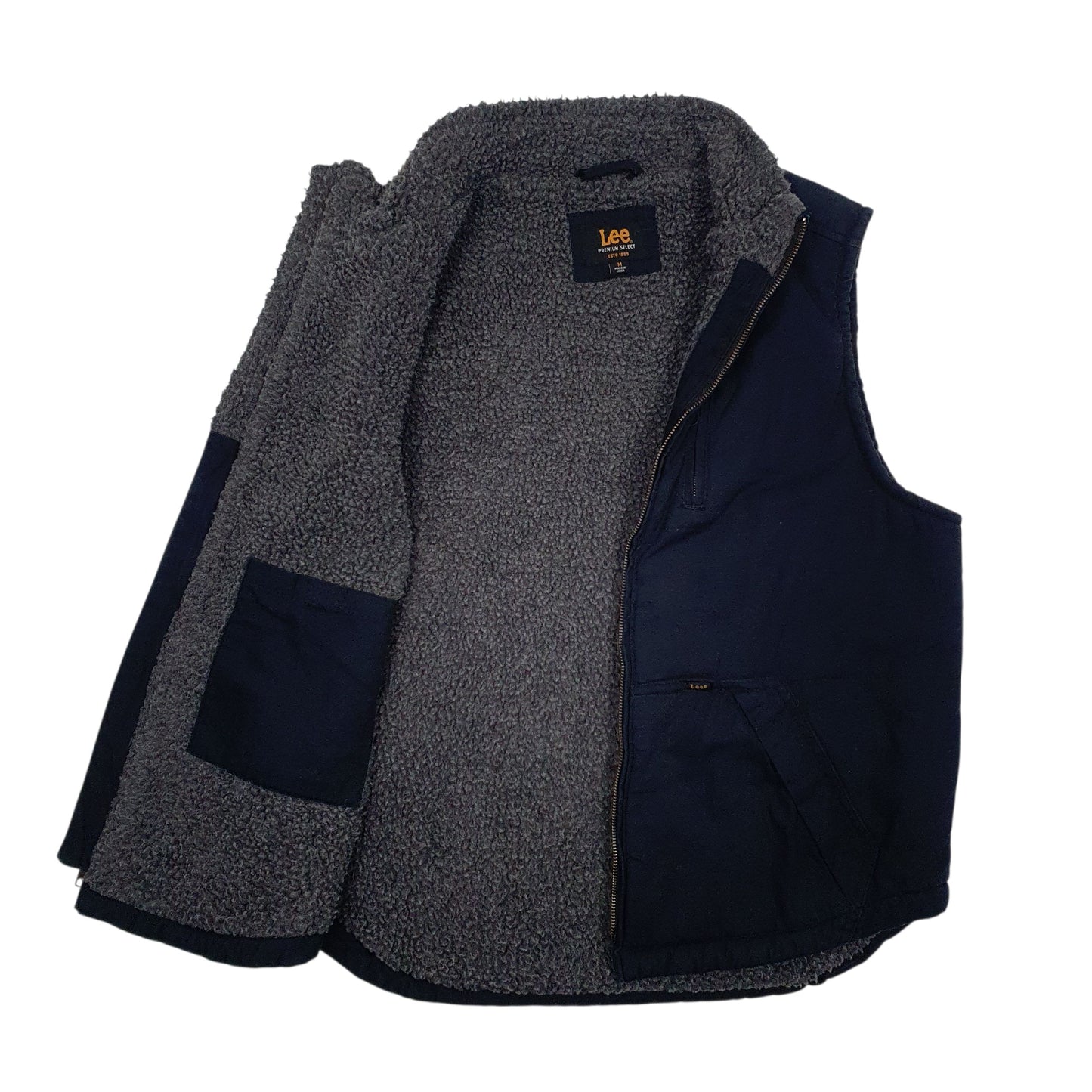 Mens Black Lee Fleece Lined  Coat