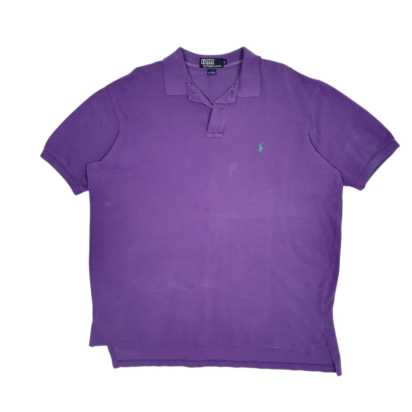Mens Purple Polo Ralph Lauren Vintage 90s Made In USA Short Sleeve Polo Shirt