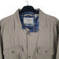 Mens Beige L.L.Bean Thick Fleece Lined Shacket  Shirt