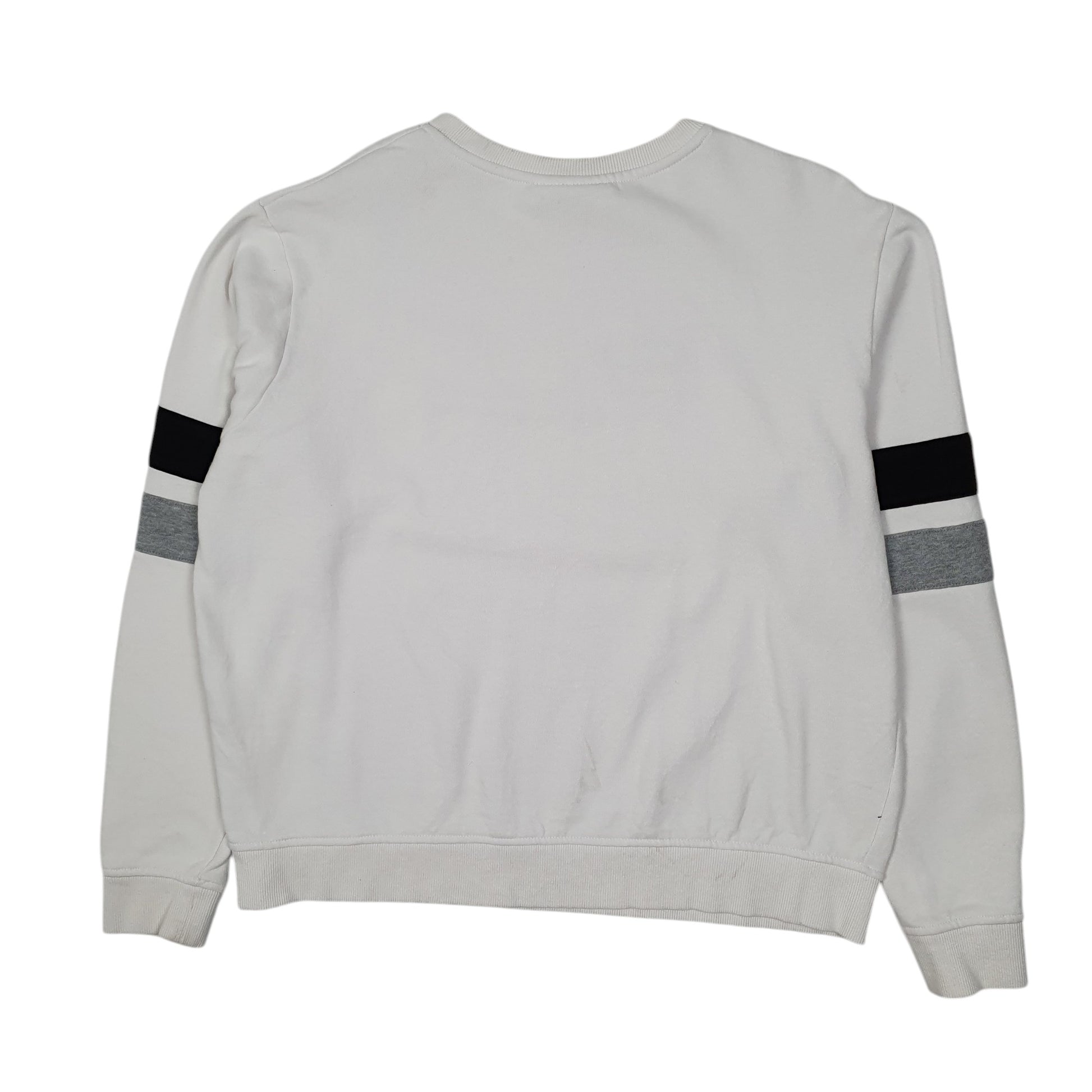 Womens White Fila  Crewneck Jumper