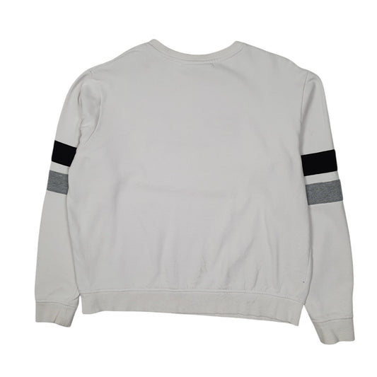 Womens White Fila  Crewneck Jumper