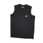 Mens Black Carhartt Sleeveless Vest Short Sleeve T Shirt
