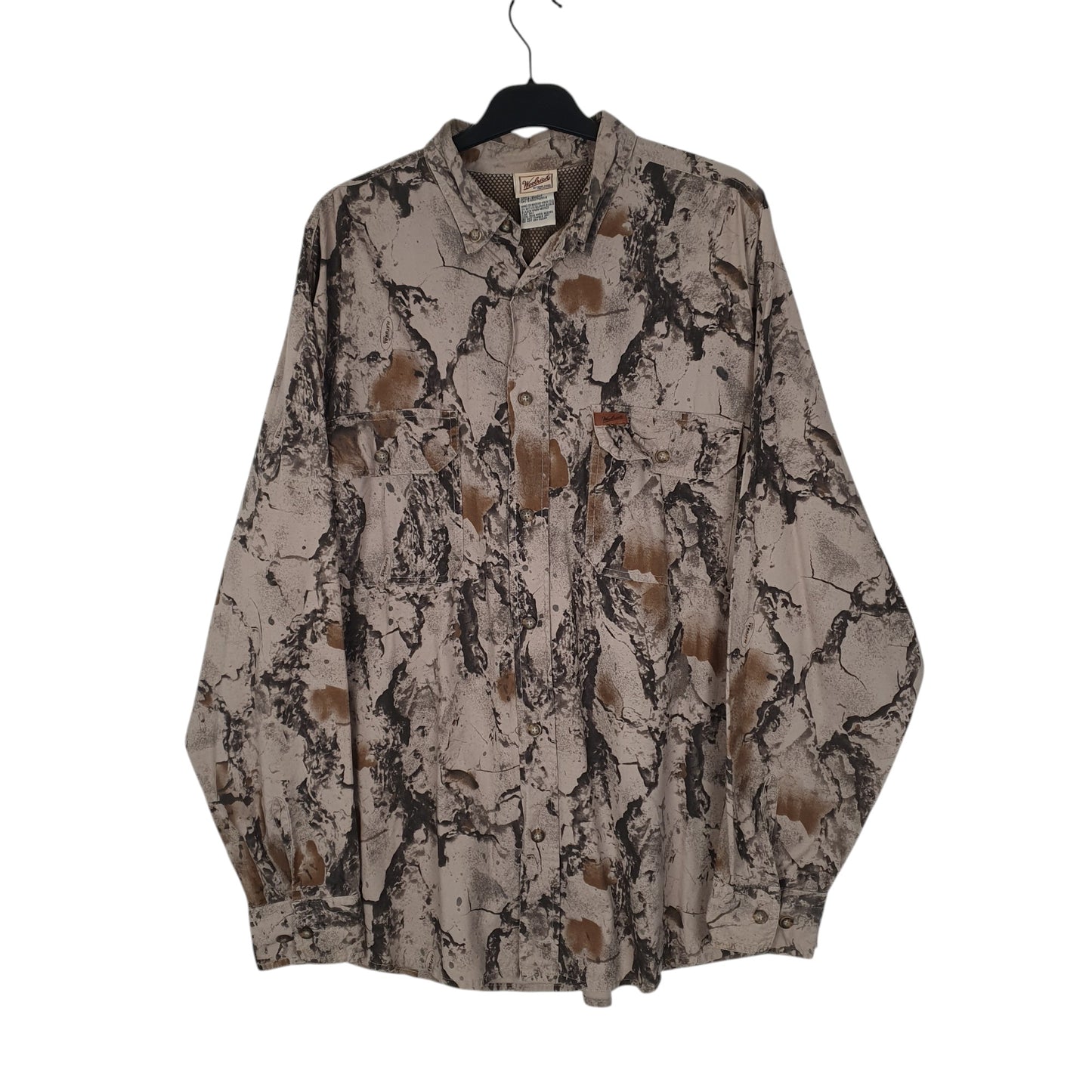 Mens Grey Woolrich Hunting Walking Realtree Long Sleeve Shirt