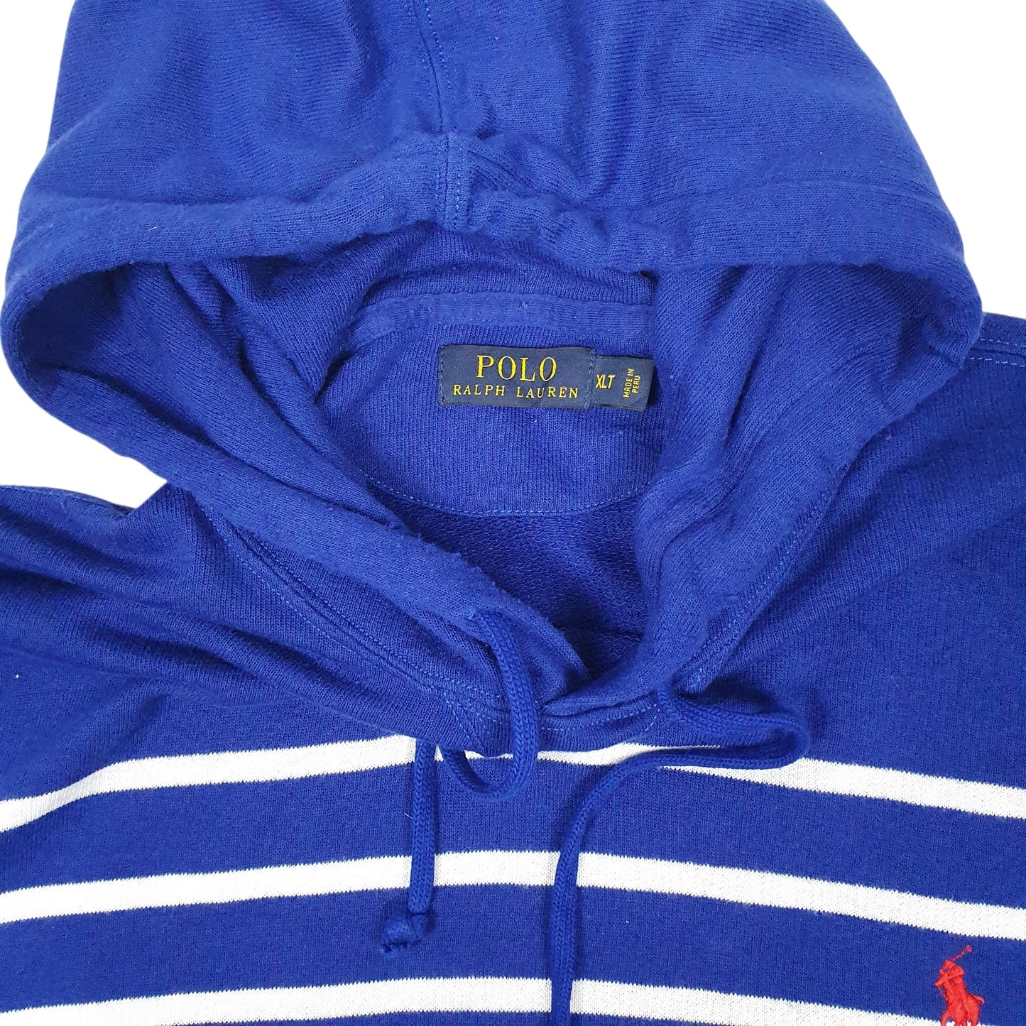 Mens Blue Polo Ralph Lauren Lightweight Tall Hoodie Jumper