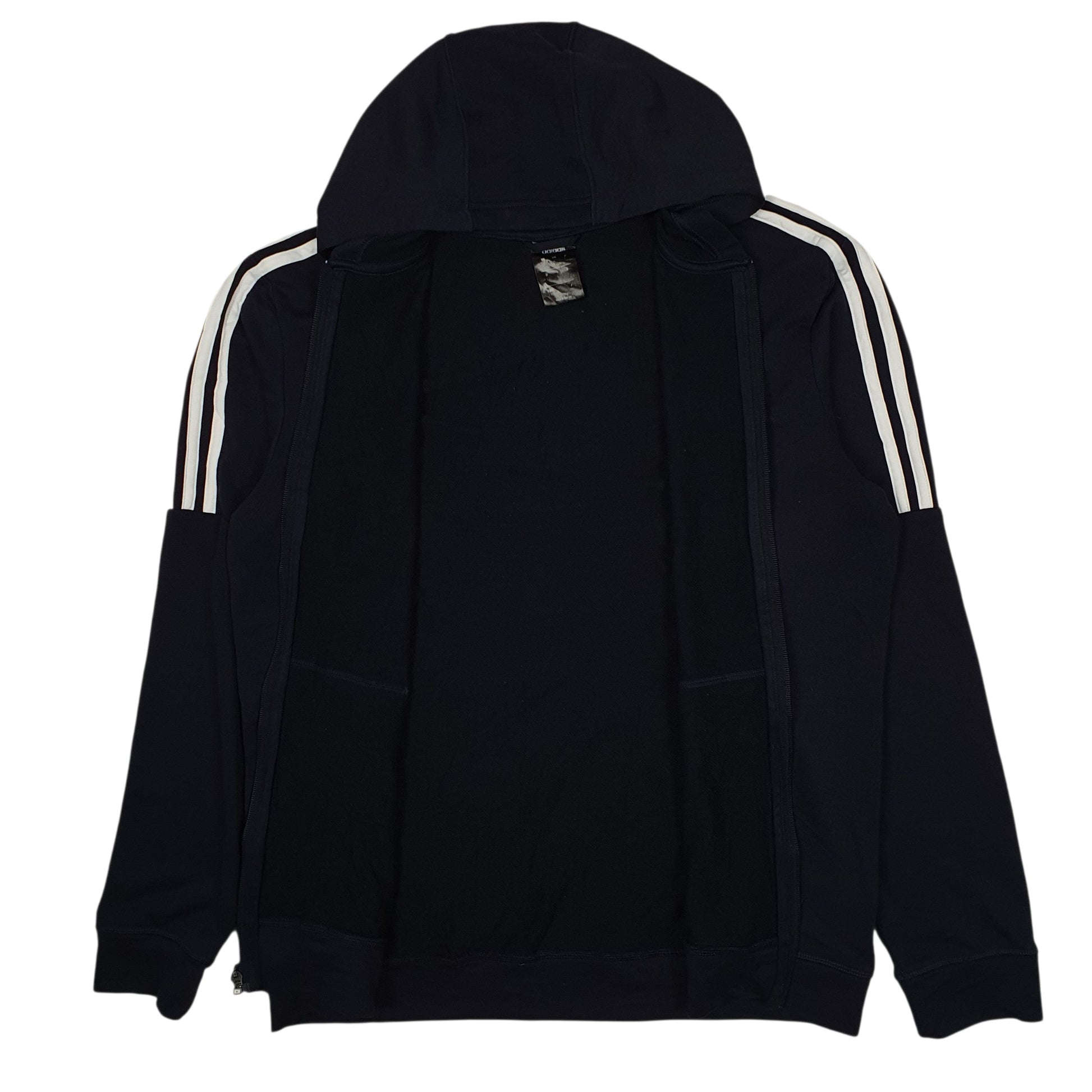 Mens Navy Adidas Hoodie Full Zip Jumper