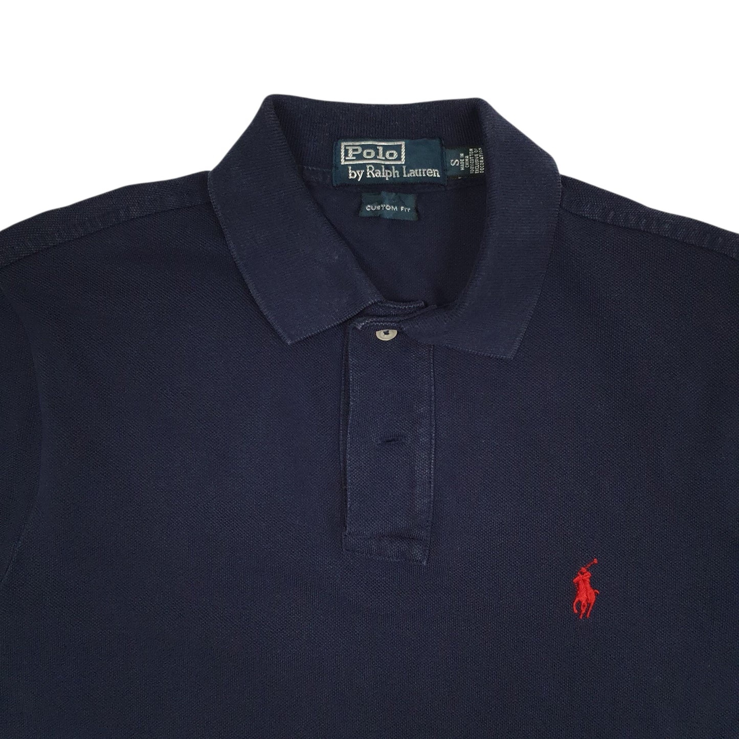 Mens Navy Polo Ralph Lauren Custom Fit  Polo Shirt
