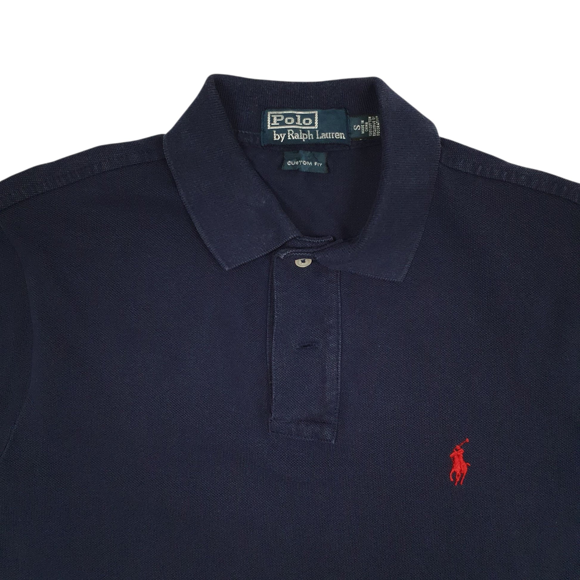 Mens Navy Polo Ralph Lauren Custom Fit  Polo Shirt