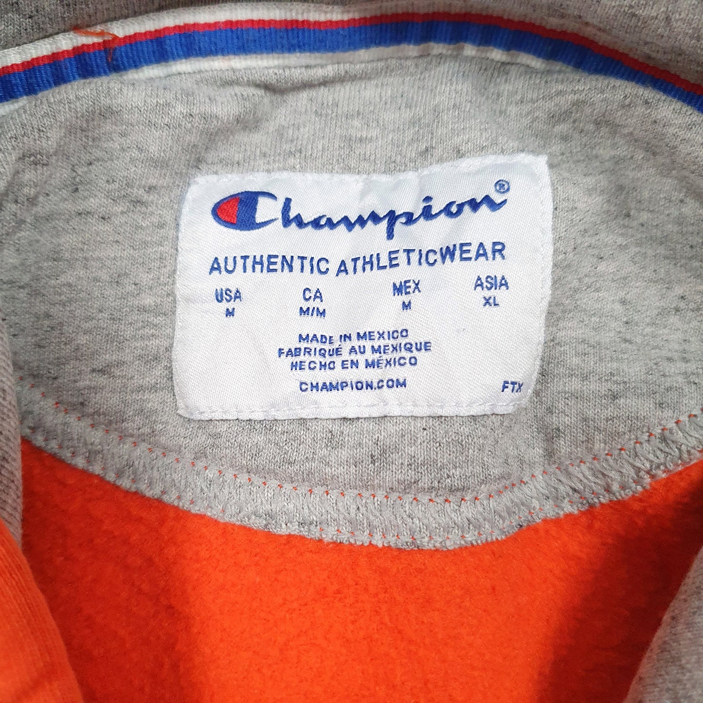 Mens Orange Champion  Hoodie Jumper