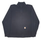 Mens Black Carhartt Relaxed Fit Quarter Zip Jumper