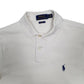 Mens White Polo Ralph Lauren Slim Fit  Polo Shirt