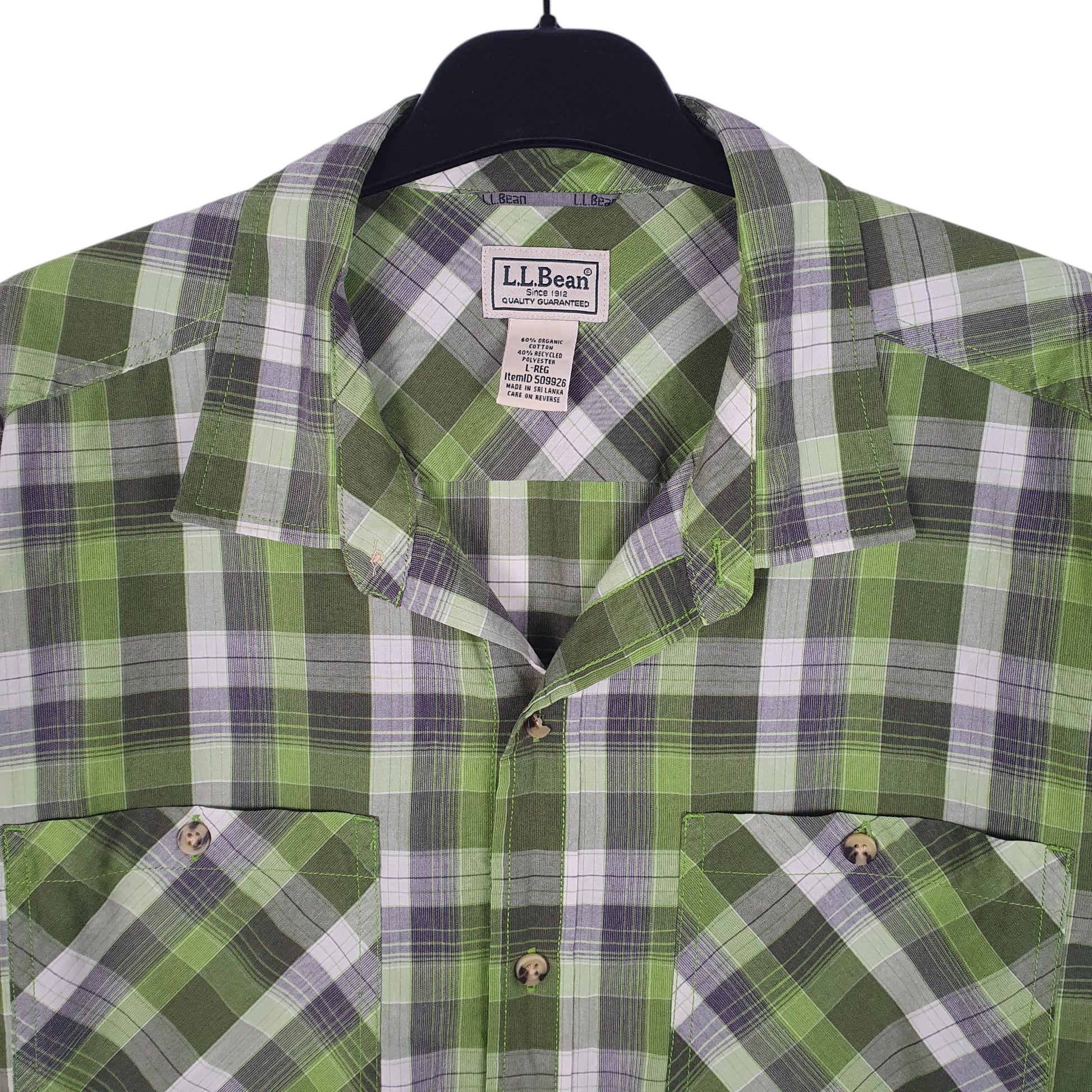 Mens Green L.L.Bean   Shirt