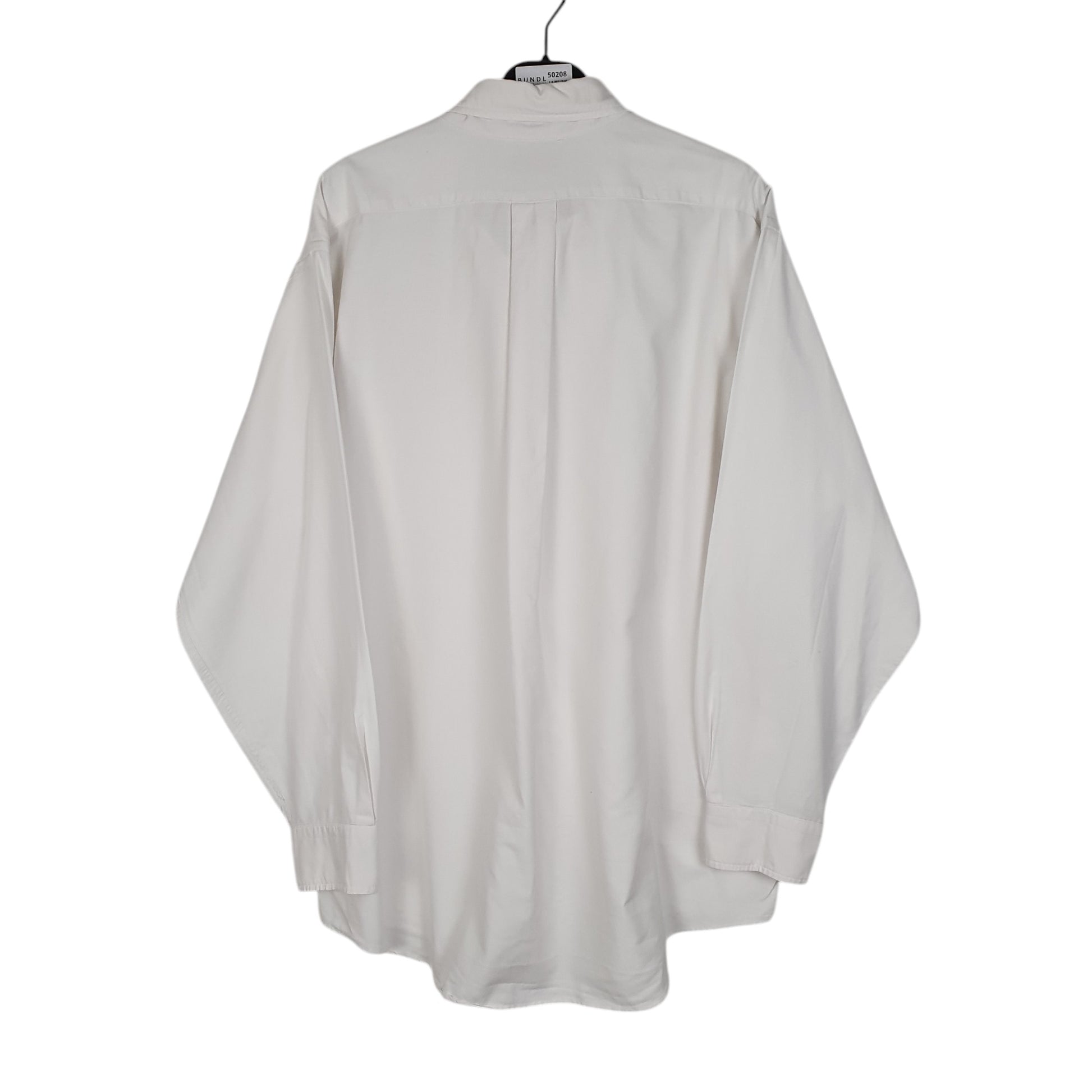 Mens White L.L.Bean Vintage 90s Made In USA  Shirt