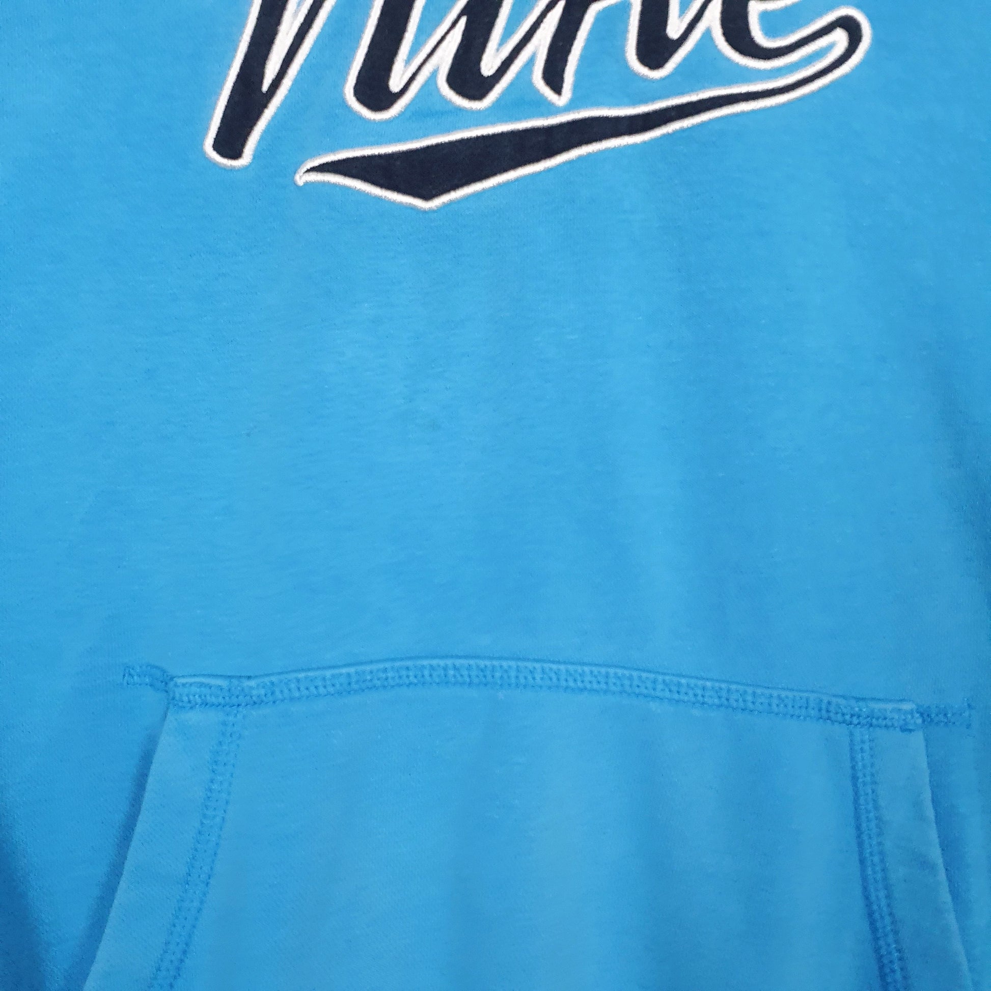 Mens Blue Nike Spellout Hoodie Jumper