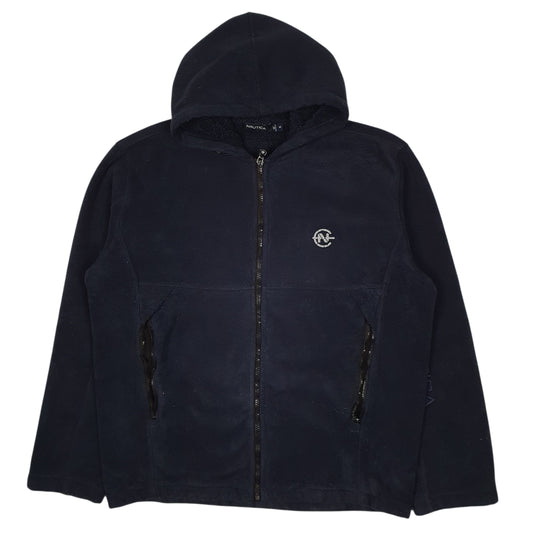 Mens Navy Nautica Competition Hoodie Full Zip Jumper