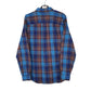 Mens Blue L.L.Bean Thick Flannel Plaid  Shirt