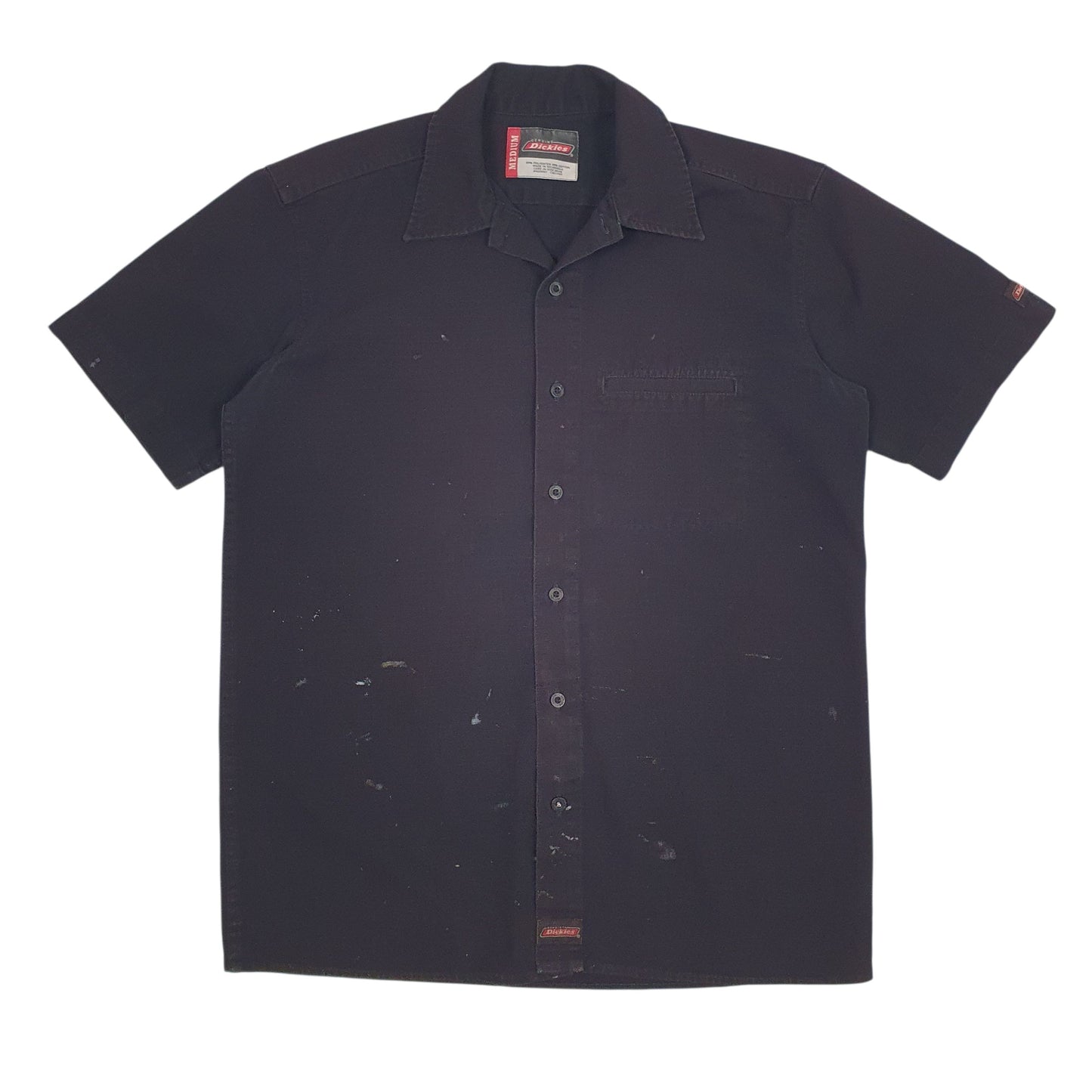 Mens Black Dickies  Short Sleeve Shirt