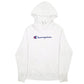 Womens White Champion Spellout Hoodie Jumper