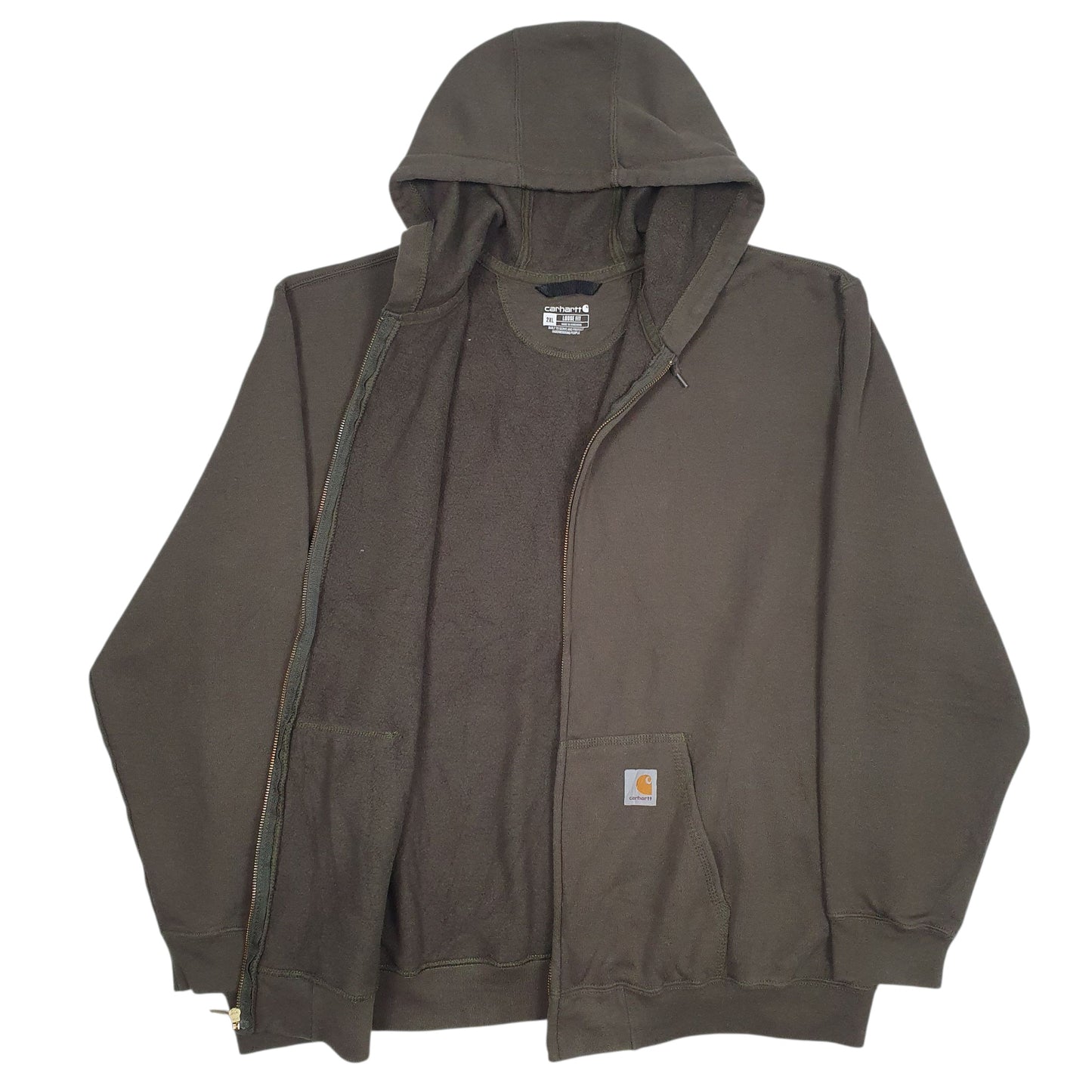 Mens Green Carhartt  Full Zip Jumper