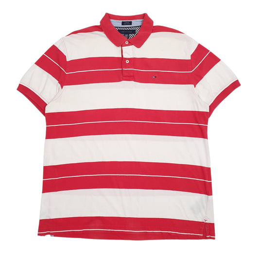 Mens White Tommy Hilfiger  Short Sleeve Polo Shirt