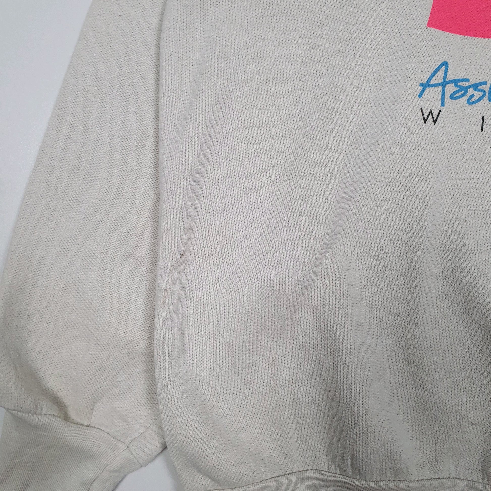 Mens White Kustom Screenworks Vintage 80s 1989 Winnipeg Zoo Crewneck Jumper