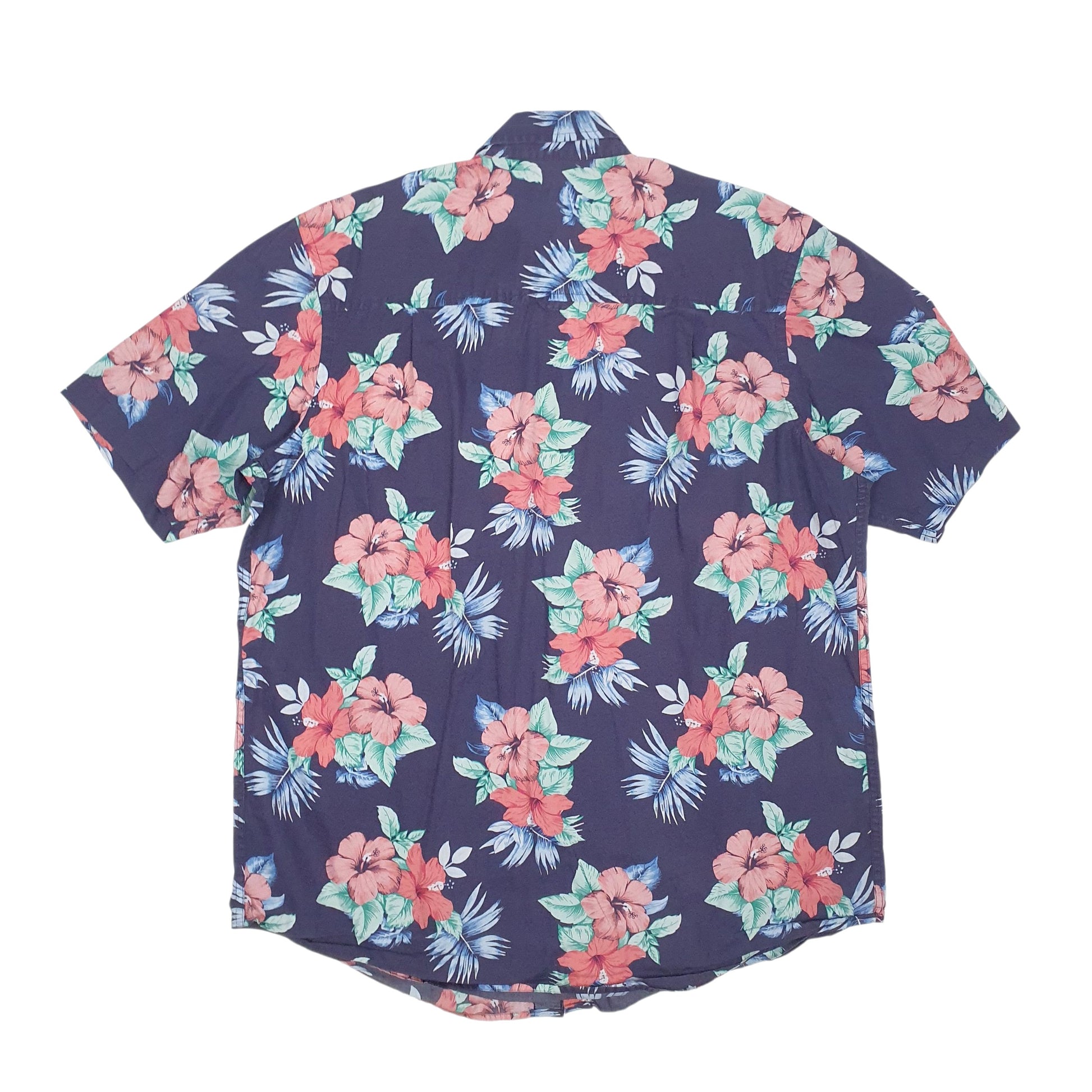 Mens Navy Club Room Hawaiian  Shirt